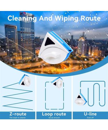 Sofenthiss Window Cleaner Sofenthiss Window Sill Cleaner Upgrade Magnetic Window Cleaner Double Sided Window Cleaner Design for All Windows Glass (Blue) - Buy Online on GoSupps.com