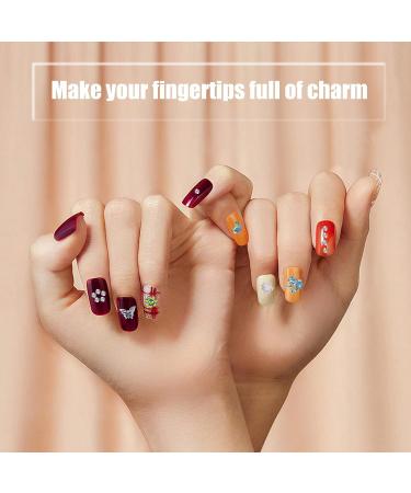 Nail Art Rhinestones & Pearls 3D Decorations - Butterfly, Bowknot, Flower Charms - 2 Boxes - Aurora Bear - DIY Nail Art Design - Buy Online on GoSupps.com