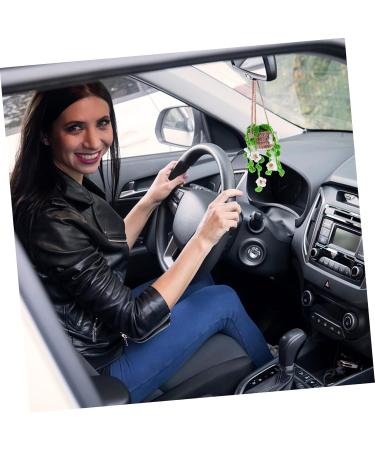 COHEALI Car Decor House Decorations for Home Crochet Crafts Hanging Basket Interior Rearview Mirror - Buy Online on GoSupps.com