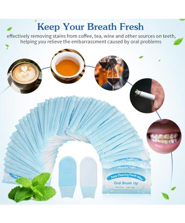 Beavorty Cleaning Wipes - 50 Pcs Disposable Oral Finger Toothbrush & Teeth Whitening Wipes for Deep Cleaning & Freshness - Buy Online on GoSupps.com