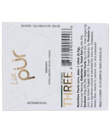 PUR Spearmint Sugar Free Gum - 12 Sticks | Refreshing & Keto-Friendly - Buy Online on GoSupps.com