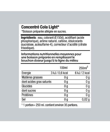 sodastream Cola Light Concentrate for Sparkling Water and Soda Machine | Prepare up to 9 litres of Cola in Seconds 440ml (Pack of 6) - Buy Online on GoSupps.com