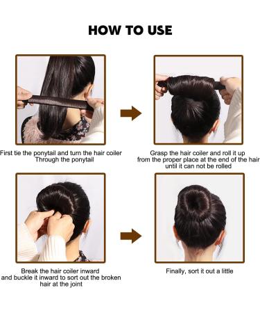 2Pcs Hair Bun Maker Set - French Twist Bun Shaper Accessories for Women & Girls - Lightweight & Portable - Red Brown - Buy Online on GoSupps.com