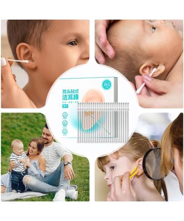 Ear Swabs Double-Headed Design 24 Pieces Silicone Ear Wax Remover Reusable Hygiene Stick Non-Irritating Material for Adults Kids Pets Home Daily Bedroom Offices Travel Shower Swimming - Buy Online on GoSupps.com