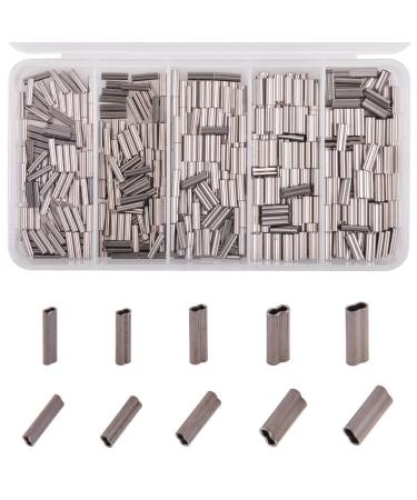 500pcs Fishing Crimp Sleeves Kit, Double Barrel Crimp Sleeves Brass Copper Crimping Sleeve Tubes Fishing Line Connector Fishing Wire Leader Rigging Tackle - Buy Online on GoSupps.com