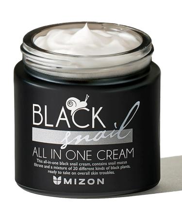 MIZON Black Snail All In One Cream  Premium  Snail Repair Cream  Intensive Care  Korean Skin Care  Facial Moisturizing  Snail Mucin Extract  Wrinkle Care  Firming (75ml / 2.54 fl oz) 2.5 Fl Oz (Pack of 1) - Buy Online on GoSupps.com