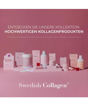 Swedish Collagen Deluxe Shots - 12 500 mg Liquid Collagen with Hyaluronic Acid | Hair Skin & Nails Supplement | 20x25ml - Buy Online on GoSupps.com