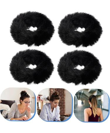 4 Pieces Hair Bow Autumn Winter Hair Ropes Hair Band Furry Ponytail Holder for Women Girl Scrunchies Hair Rope Lose Christmas - Buy Online on GoSupps.com