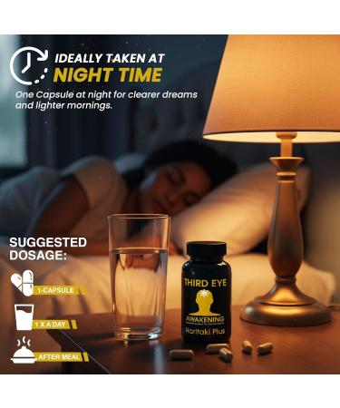 Kailash Herbals Third Eye Awakening Organic Haritaki Capsules (Terminalia Chebula) 650 mg 100 Vegan Capsules Ayurvedic Herbal Supplement - Buy Online on GoSupps.com