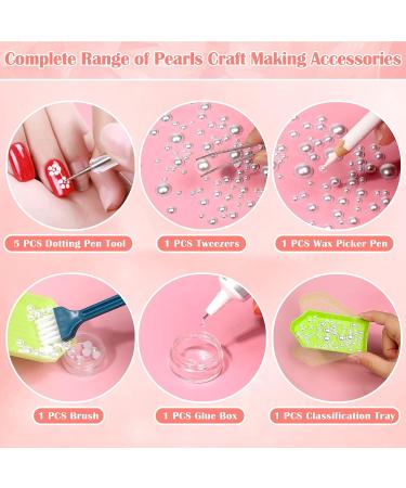4 PCS 15ML B7000 Jewelry Glue & 10000 PCS Flatback Pearls: Clear Rhinestones Glue for DIY Craft & Nail Art with White Half Round Pearls - Wedding Dress Making Supplies - Buy Online on GoSupps.com