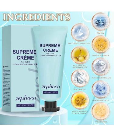 Znnhnn 80g Coverage Skin Care Foundation Moisturizer with Brush CC Cream Waterproof and Sweatproof Light Texture for Even Skin Tone for All Skin Types Ideal for Fairer - Buy Online on GoSupps.com