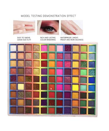 Shimmer Eyeshadow Makeup Palette - 99 Colors, Professional Long Lasting Rainbow Eye Shadow | High Pigmented & Waterproof Formula for Women - Buy Online on GoSupps.com
