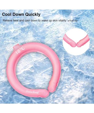 Neck Coo-ling Tube Wearable Cooling Neck Wraps for Heat Hands Cold Gel Ice Pack Reusable Neck Cooler for Commute and Outdoor Activities - Relief for Hot Flashes and Fever Pink - Buy Online on GoSupps.com