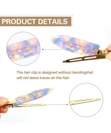 12 PCS Acetate Hair Clips Set | No Bend, No Crease Alligator Clips for Salon Hairstyling | Ideal for Bangs, Waves, and Makeup Application - Buy Online on GoSupps.com