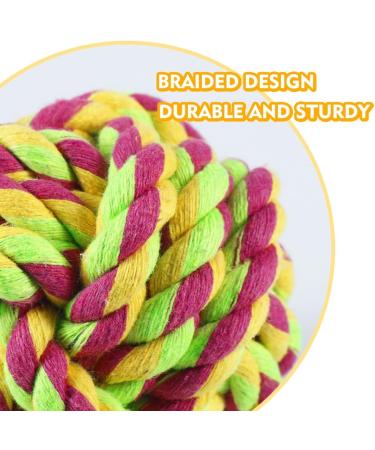 Vivifying Dog Rope Ball 2 Pack Braided Cotton Chew Balls for Dental Care & Play - Buy Online on GoSupps.com