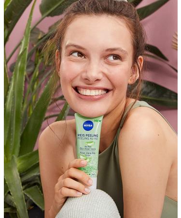 Nivea Rice Peeling Bio Aloe Vera 75ml - Natural Facial Cleanser High Intensity Exfoliation No Microplastics - Buy Online on GoSupps.com