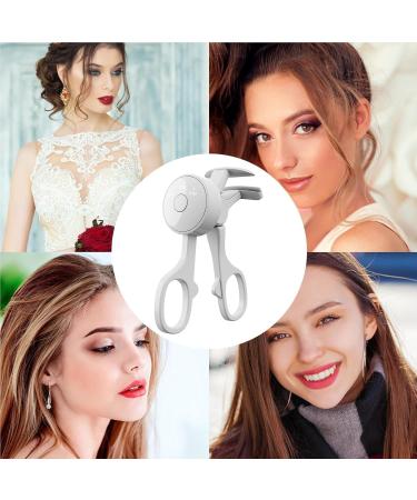 Heated Eyelash Curler - Eyelash Curler for Cosmetics Eyelash Perm Tool for Women | Quick Heating Silicone Eyelash Curler Refillable Makeup Tool Portable Compact White. - Buy Online on GoSupps.com