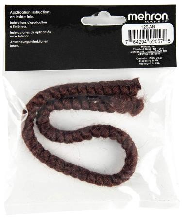 Mehron Makeup Crepe Hair 12-inch Braid - Auburn | High-Quality Synthetic Hair for Professional FX Looks - Buy Online on GoSupps.com