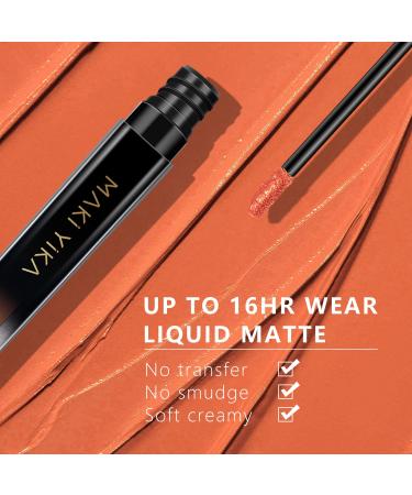 MAKI YIKA Orange Lipstick for Women - Coral Nude - Buy Online on GoSupps.com
