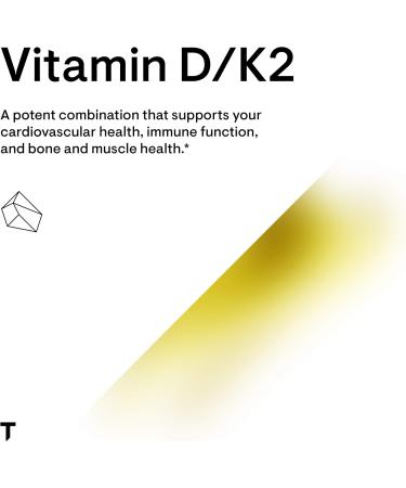 Thorne Vitamin D/K2 Liquid (Metered Dispenser) - Dietary Supplement with Vitamins D3 and K2 to Support Healthy Bones and Muscles - 1 Fluid Ounce (30 mL) - Buy Online on GoSupps.com