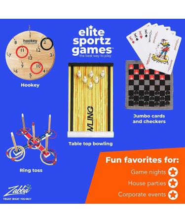 Elite Sportz Equipment Curling Game - Tabletop Family Fun Set with 4 Ft x 1 Ft Mat - Includes Bonus Travel Bag - Ages 6 & Up - Buy Online on GoSupps.com