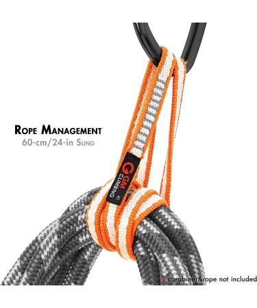 GM CLIMBING 11mm UHMWPE Sling Runner 22kN CE UIAA Certified Orange 30cm / 12inch - Buy Online on GoSupps.com
