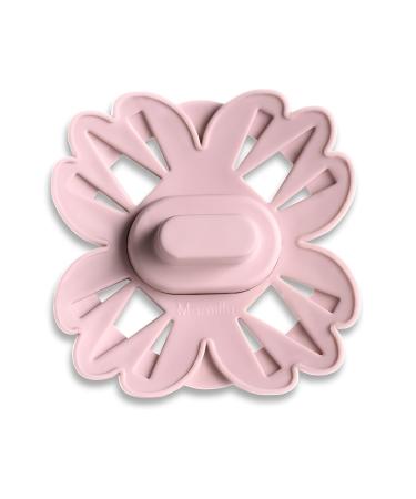 Mamillu Flurry Baby Pacifier Set - BPA-Free Medical Silicone Size 2 (6-18 Months) Vanilla Cream/Rose Blush Made in EU - 2 Pieces - Buy Online on GoSupps.com