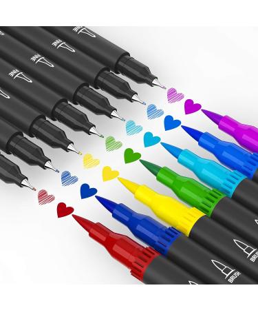 Mogyann Markers for Adult Coloring 72 Coloring Pens Dual Tip Brush Markers for Coloring Books 72 Black - Buy Online on GoSupps.com