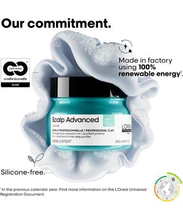 LOreal Serie Expert Scalp Advanced AntiOiliness 2In1 Deep Purifier Clay Mask 500ml - Buy Online on GoSupps.com