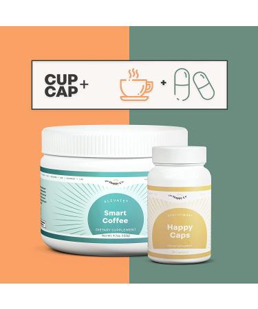 The Happy Co. D.O.S.E. Coffee Duo - Elevate Smart Coffee & XanthoMax Happy Caps - Nootropic & Antioxidant Supplement for Weight Loss & Energy - 30 Servings - Buy Online on GoSupps.com
