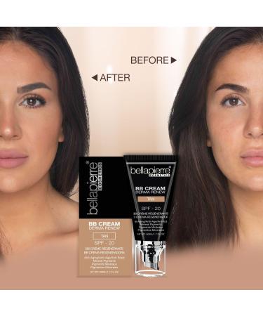 Bellapierre BB Cream SPF 20 - 48g Tan | Concealer, Foundation, Moisturizer | Non-Toxic, Paraben-Free | Pump Top Applicator - Buy Online on GoSupps.com
