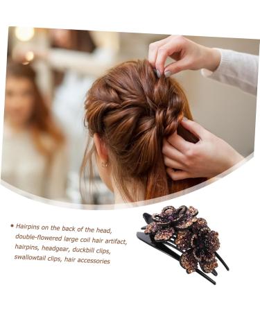 Angoily Hairpin Floral Hair Accessories Crystal Hair Comb Rhinestone Flower Hair Barrettes Crystal Headpiece Rhinestone Flower Hair Comb Barber Girl Miss Flowers Purple Resin Bottom Clip - Buy Online on GoSupps.com