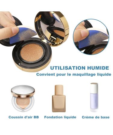 Buy Powder Quaste Set - 4 Makeup Sponges for BB Cream CC Cream & Liquid Primers | Blue | International Shipping - Buy Online on GoSupps.com