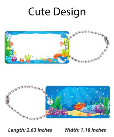 Child ID Bag Tags - Pack of 6, Blue Ocean - Write-On Kids Name Tags for Backpack, Lunchbox, Diaper Bag - Ideal for Preschool & Daycare - Buy Online on GoSupps.com