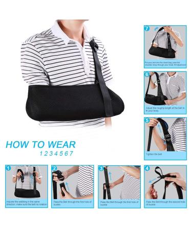 Buy Taidda Universal Adjustable Arm Brace Sling - Soft Comfortable Lightweight Shoulder Support for Adults - International Shipping Available - Buy Online on GoSupps.com