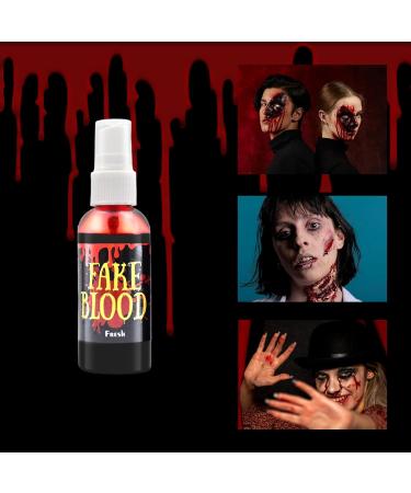2.1oz Halloween Fake Blood Spray Realistic Washable New Fresh Blood Splatter Liquid Blood for Zombie Vampire Monster SFX Makeup Cosplay Costume Accessories Stage Party Supplies - Buy Online on GoSupps.com