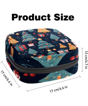 MUOOUM Christmas Gingerbread Pattern Portable Period Bag for Women & Girls | 4.7x6.6 Inch Menstrual Cup & Pad Holder - Buy Online on GoSupps.com