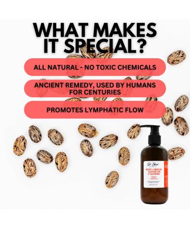 Dr Skin Body Rescue Castor Oil infused with cayenne pepper and cabbage- Soothe & Support. 100% natural. For all skins. 8 oz - Buy Online on GoSupps.com