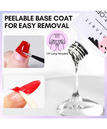 Makartt Peel-Off Base Gel 15ml - Easy Removal UV Gel Base Coat for Gel Nail Polish & Press-On Nails | Ideal for Beginners - Buy Online on GoSupps.com