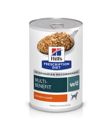 Hill's Prescription Diet w/d Multi-Benefit Digestive/Weight/Glucose/Urinary Management Wet Dog Food, Veterinary Diet 13 Ounce (Pack of 12)