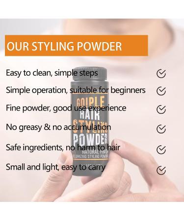 Men's Hair Styling Powder - Strong Hold, Matte Finish, Texturizing - 1.05oz - Buy Online on GoSupps.com
