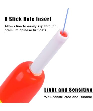 JOGFFDE Wood Slip Bobbers Fishing Floats - Oval Stick Slip Floats for Crappie, Catfish, Trout Fishing - 2.44inX0.59inX5in - 10/20PCS - Buy Online on GoSupps.com