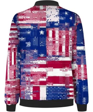 oelaio Women's Printed Cardigan Jacket Zippered Jacket Long Sleeved Casual Jacket Jacket Purple Small - Buy Online on GoSupps.com