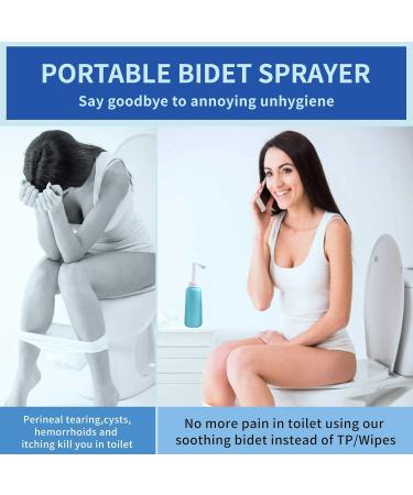 Shop 500ml Portable Peri Bottle for Postpartum Care | Travel Bidet for Women & Babies - Blue - Buy Online on GoSupps.com