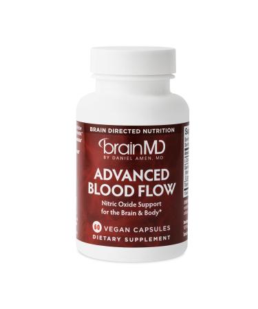BRAINMD Advanced Blood Flow - 60 Vegan Capsules - Nitric Oxide Support for The Brain & Body - Gluten Free - 30 Servings