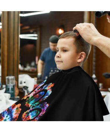 Buy Tie Dye Animal Bear Paw Print Barber Cape - Cute Hair Cutting Apron for Kids | Professional Haircut Gear - Buy Online on GoSupps.com