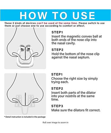 Anti Snoring Devices - Magnetic Nose Clips & Nasal Dilators Combo for Restful Sleep - Men and Women - Buy Online on GoSupps.com