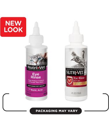 Nutri-Vet Eye Rinse Liquid for Cats - 4oz | Gentle Eye Care Solution - Buy Online on GoSupps.com