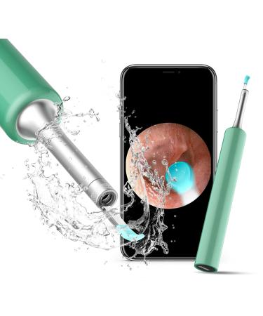DJROLL Ear Wax Removal Endoscope, Earwax Remover Tool, Ear Camera,1080P FHD Wireless Ear Otoscope with 6 LED Lights,Ear Scope with Ear Wax Cleaner Tool for iPhone, iPad & Android Smart Phones (Green)