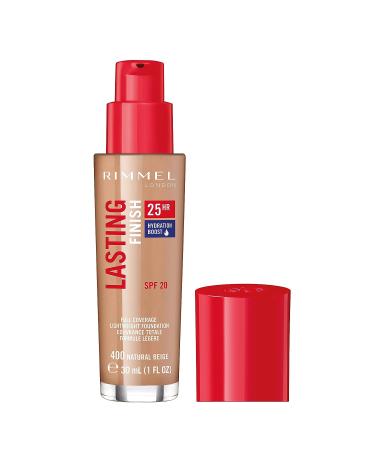 Rimmel Lasting Finish 25HR Foundation 400 Natural Beige 1 Ounce - Pack of 1 - Buy Online on GoSupps.com